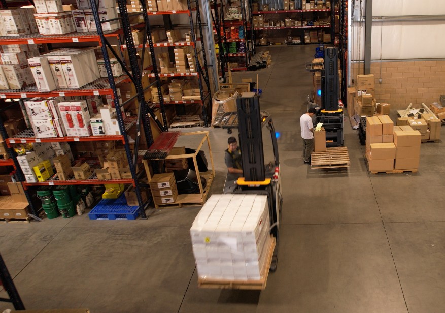 Warehouse forklift photo